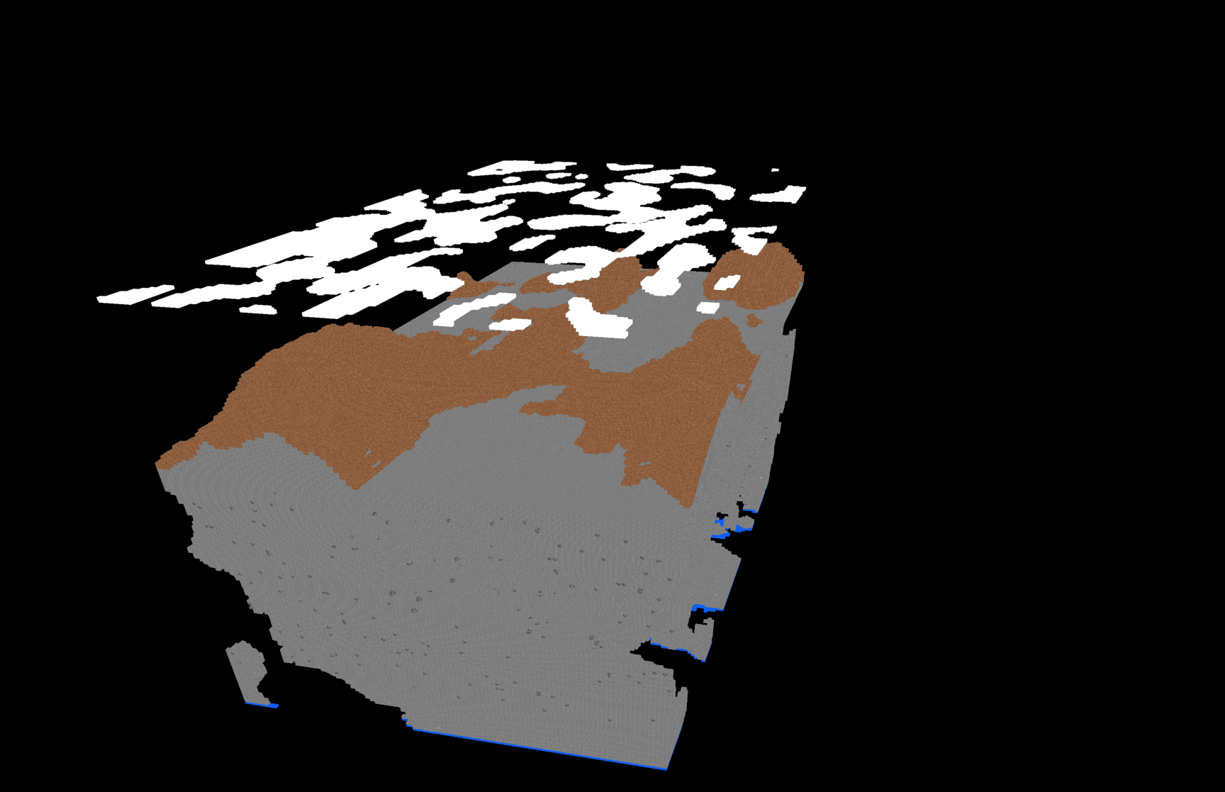 Procedurally generated voxel terrain rendered with OpenGL